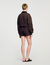 Kort sweatshirt bi-materiaal