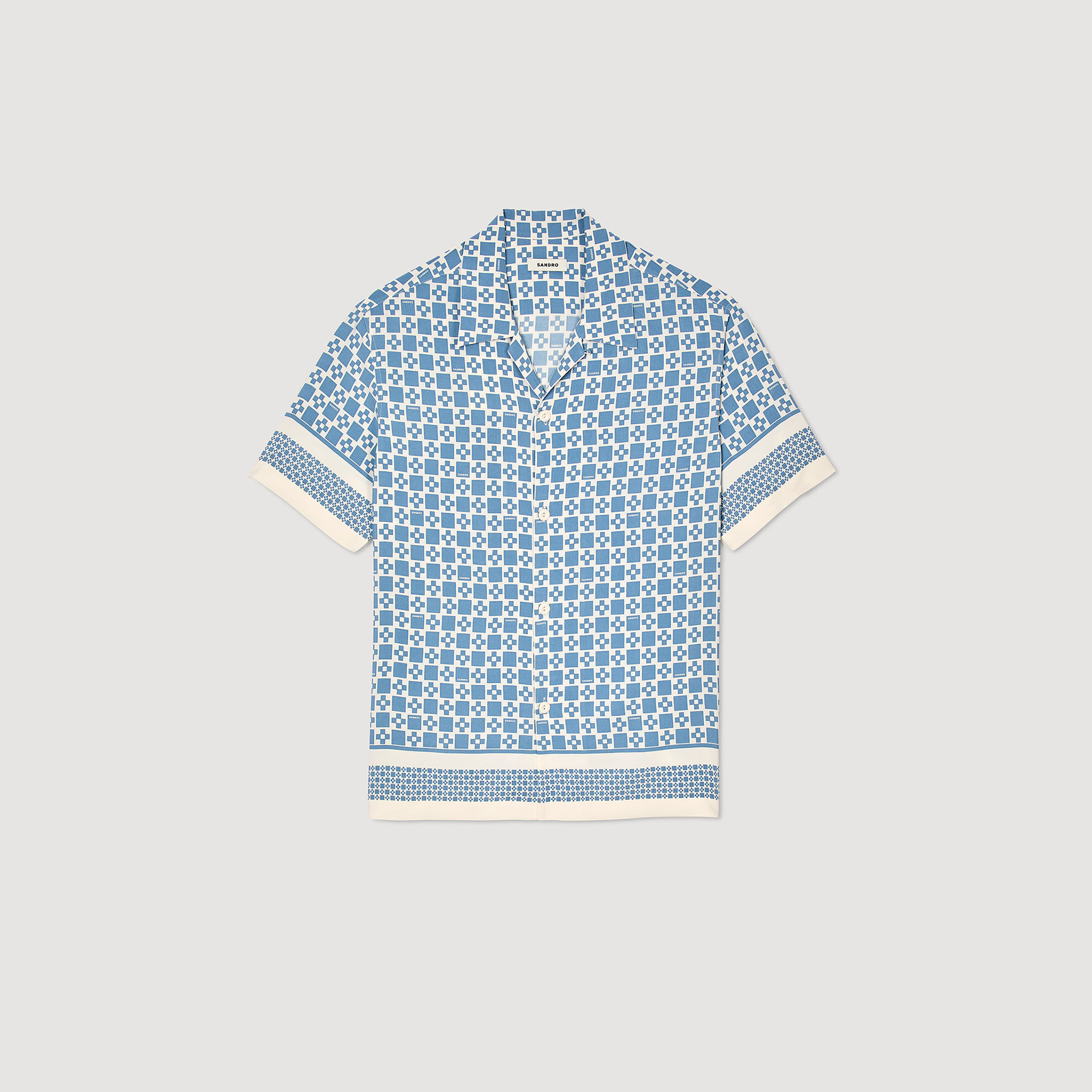 Overhemd soepel Square Cross print