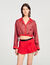 Overhemdblouse sjaalprint