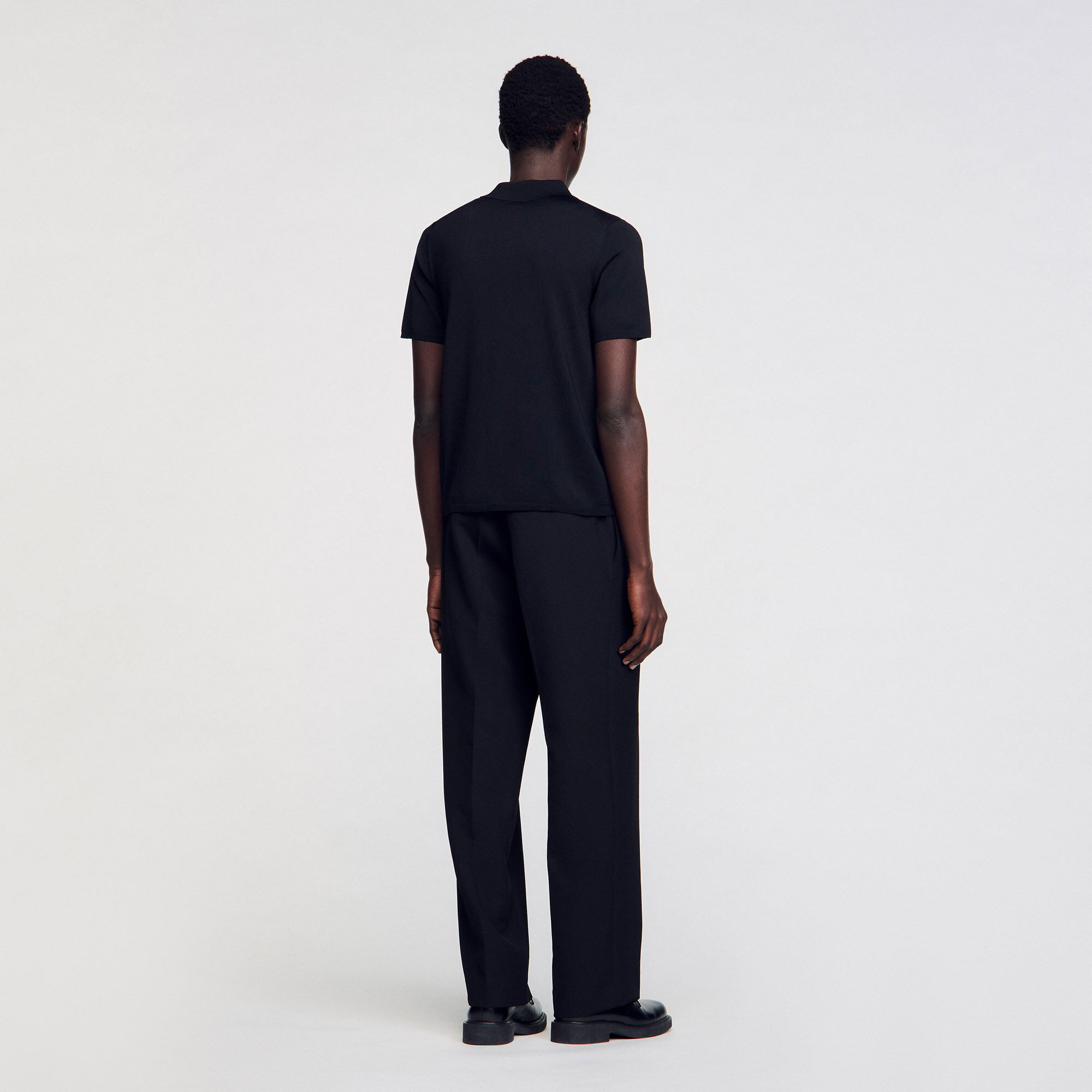 Tricot poloshirt met korte mouwen