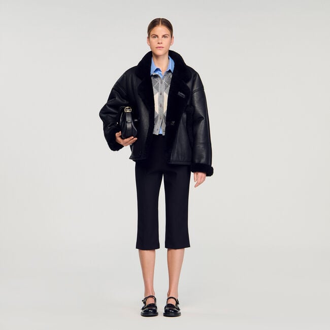Korte jas van shearling
