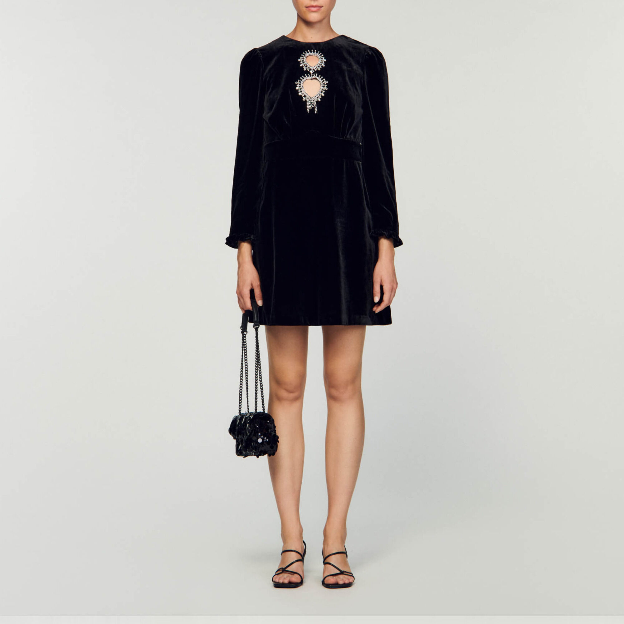 Korte jurk met pailletten