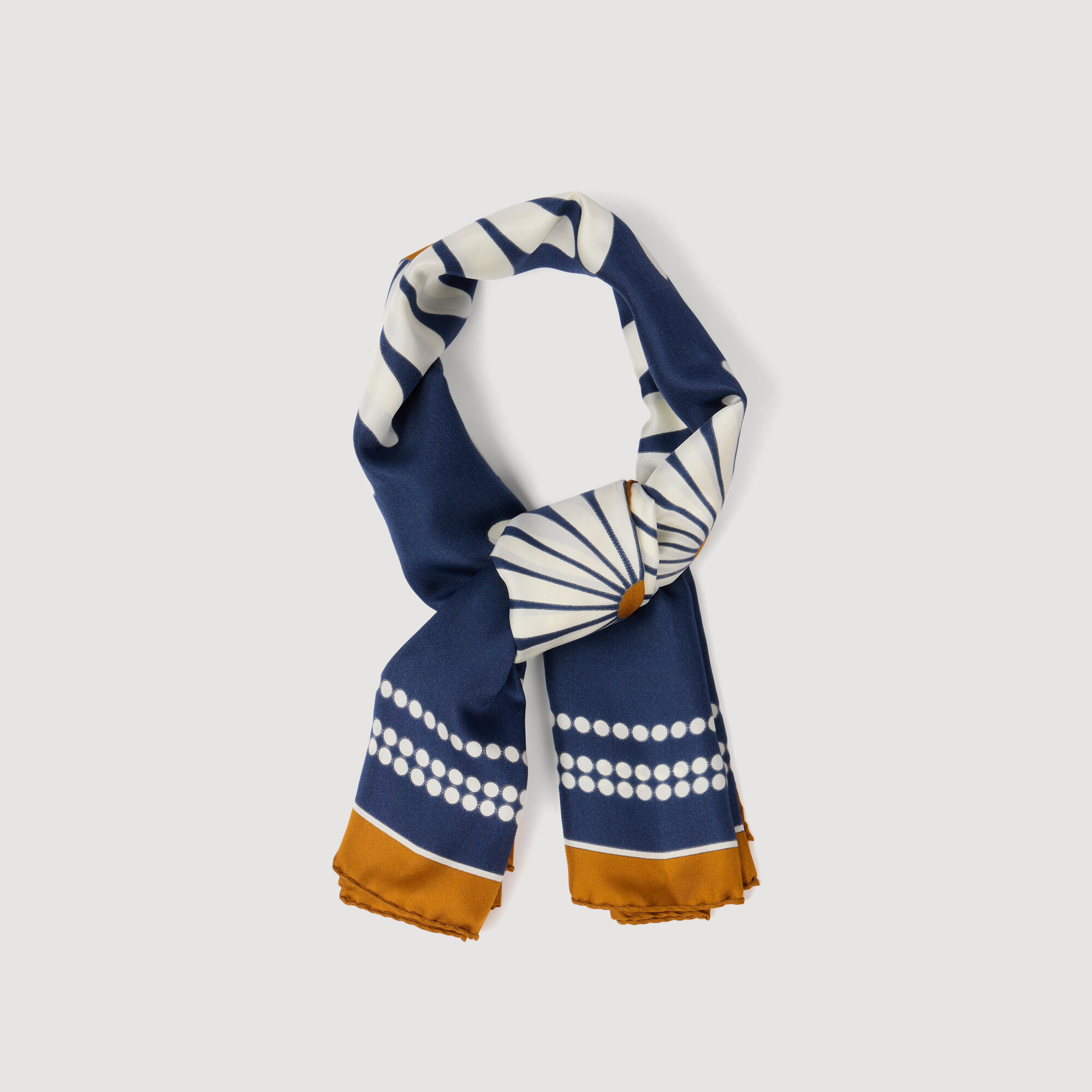 Foulard zijde bloemenprint