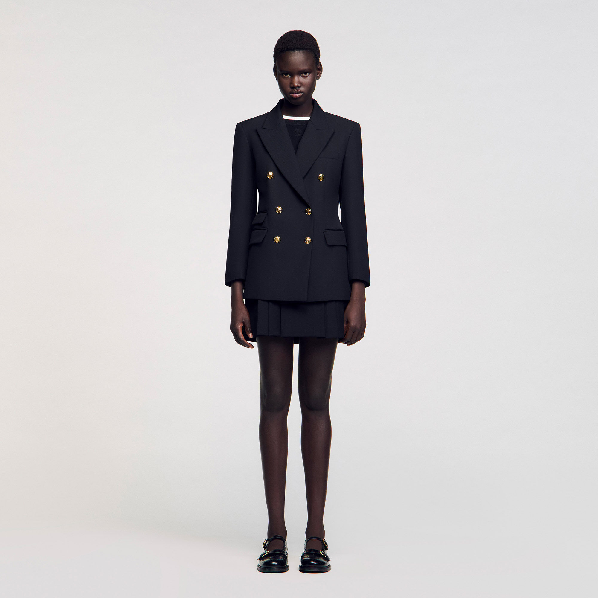 Blazer met gekruiste knoopsluiting