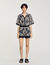 Short met bloemenprint