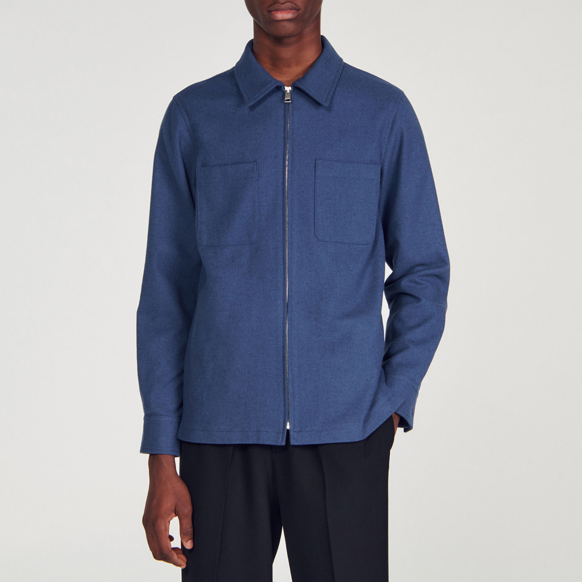 Overshirt van wol