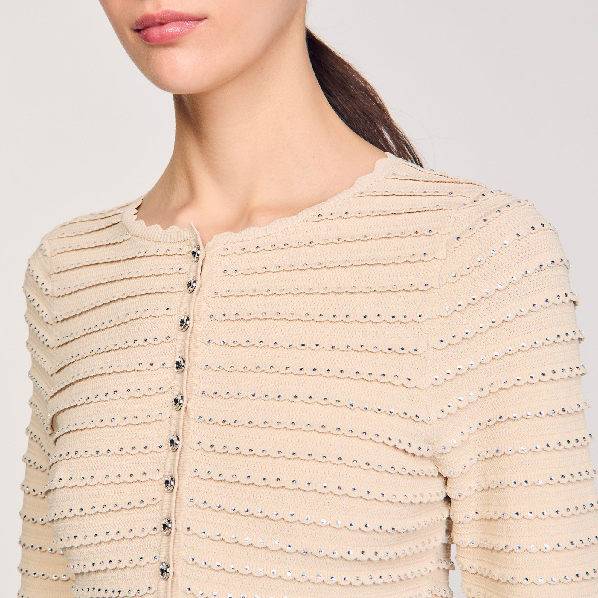 Cardigan vest stras