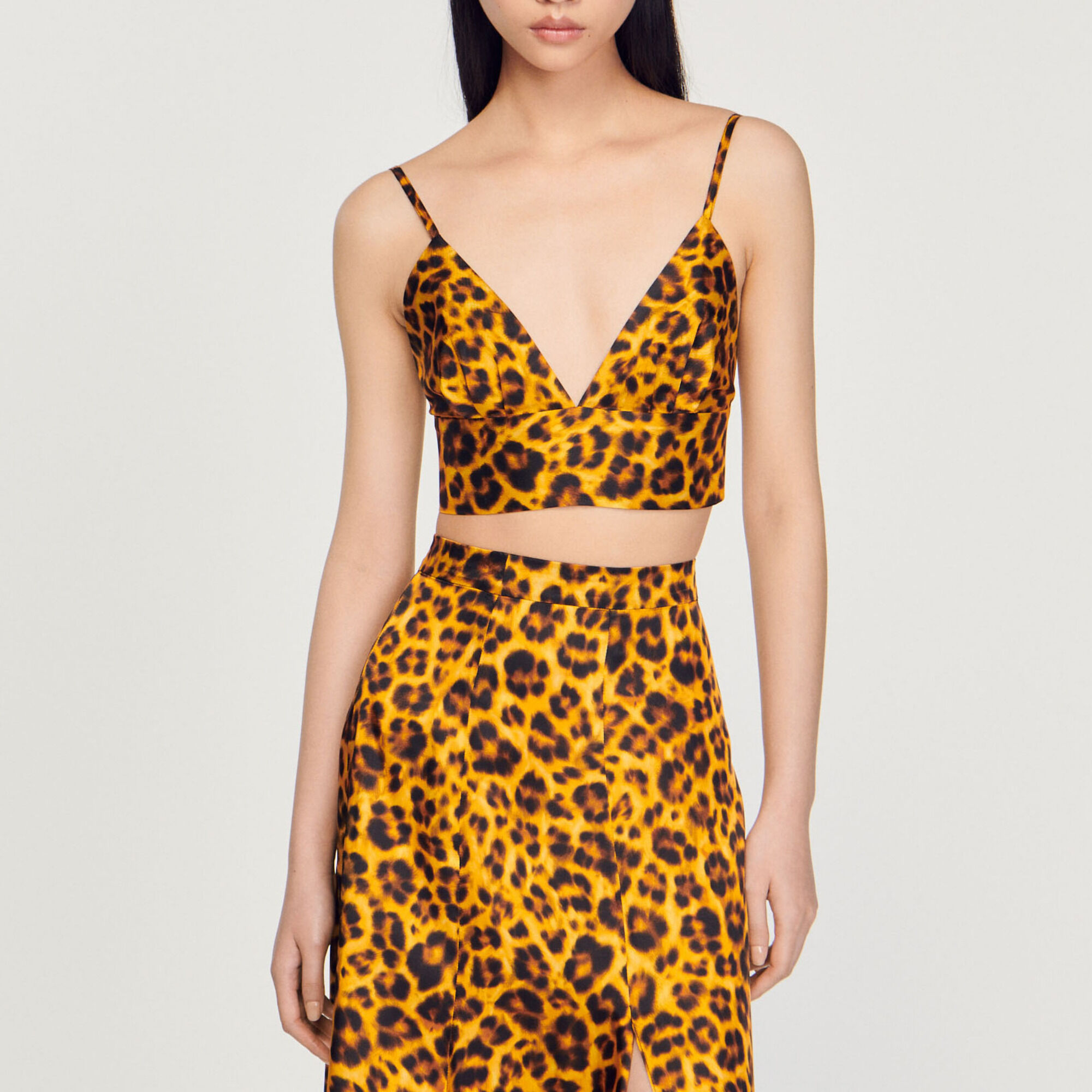 Top met luipaardprint