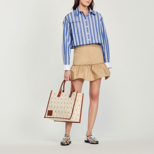 Korte blouse met strepen