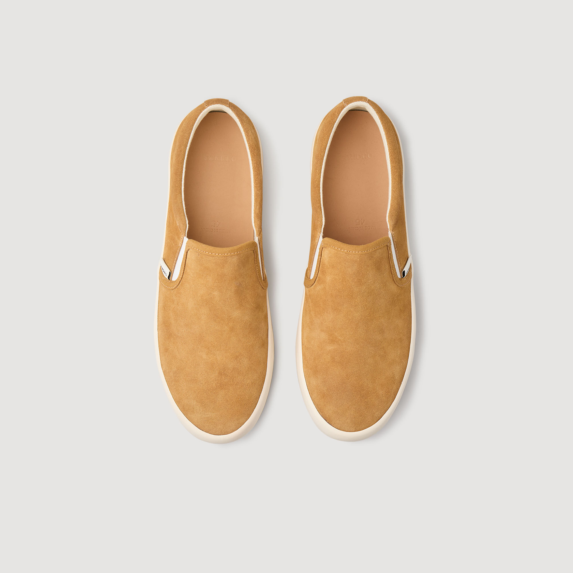 Slip-on schoenen splitleer