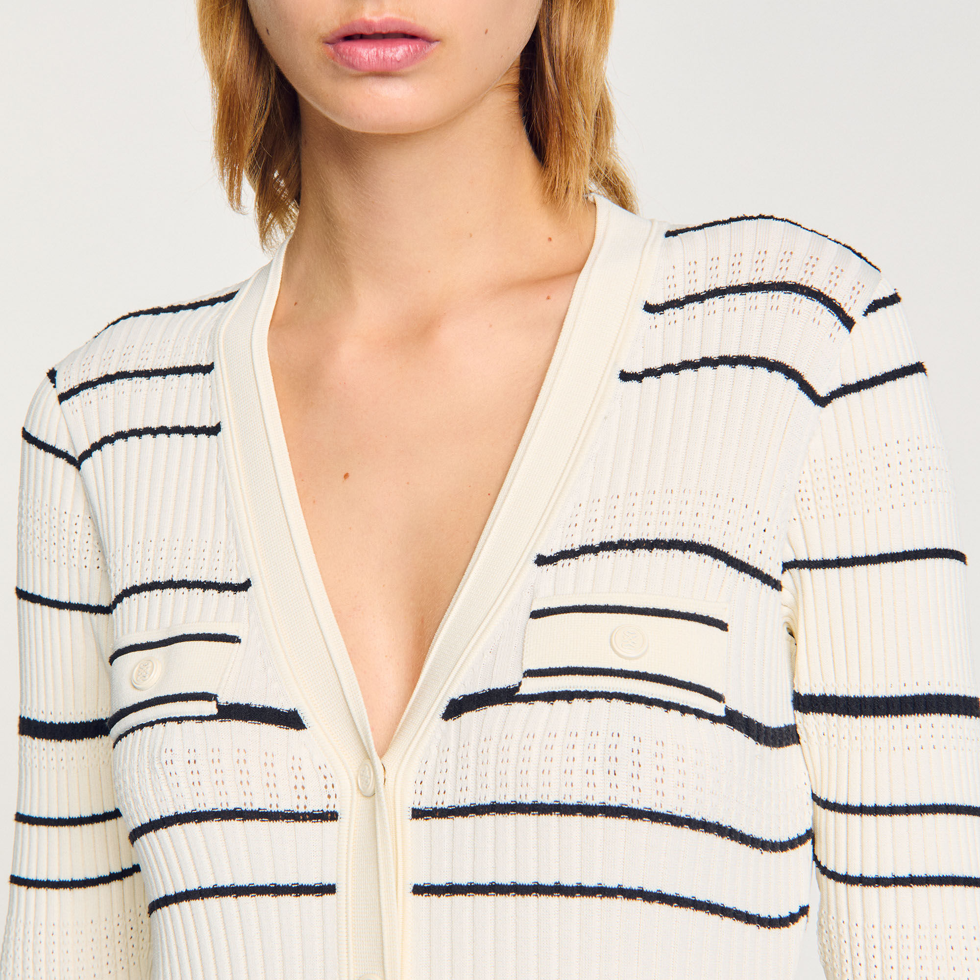 Lange jurk gestreept tricot