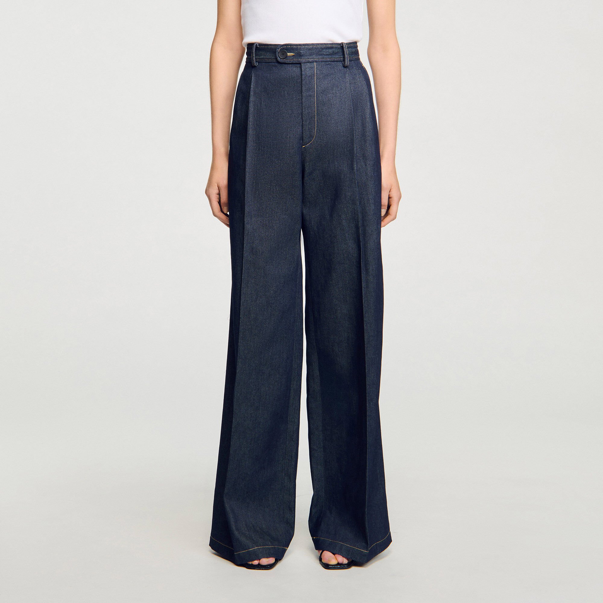Denim kostuumbroek