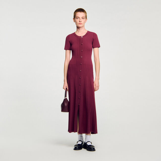 Lange tricot jurk