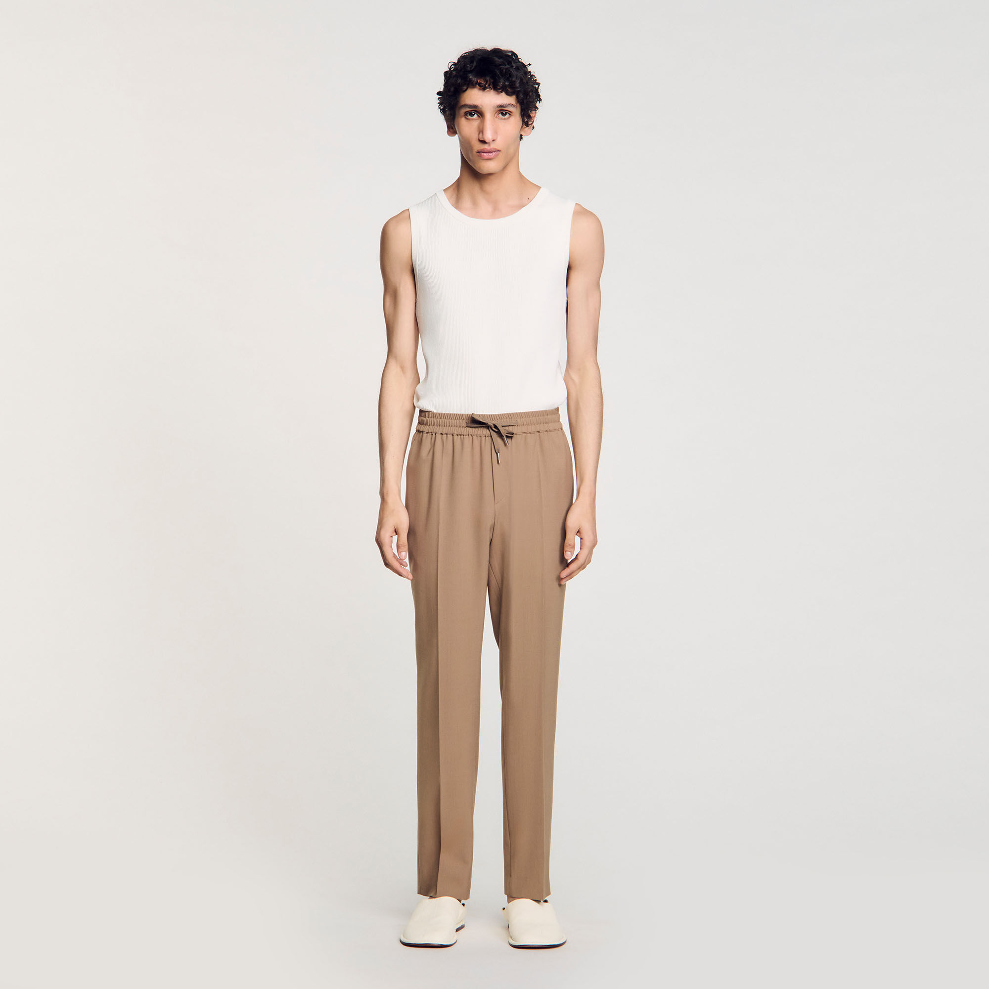 Rechte pantalon met elastiek