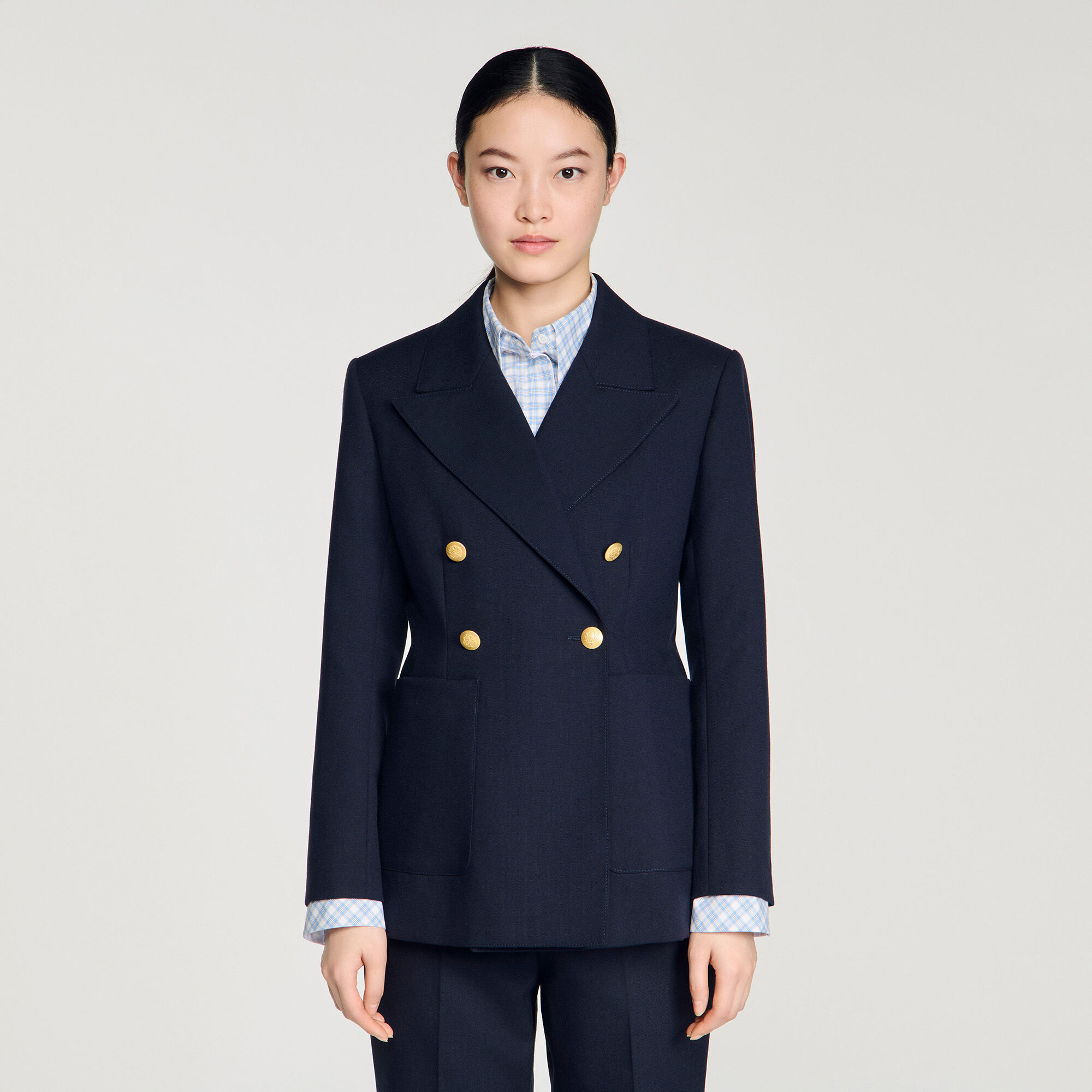 Getailleerde wollen blazer