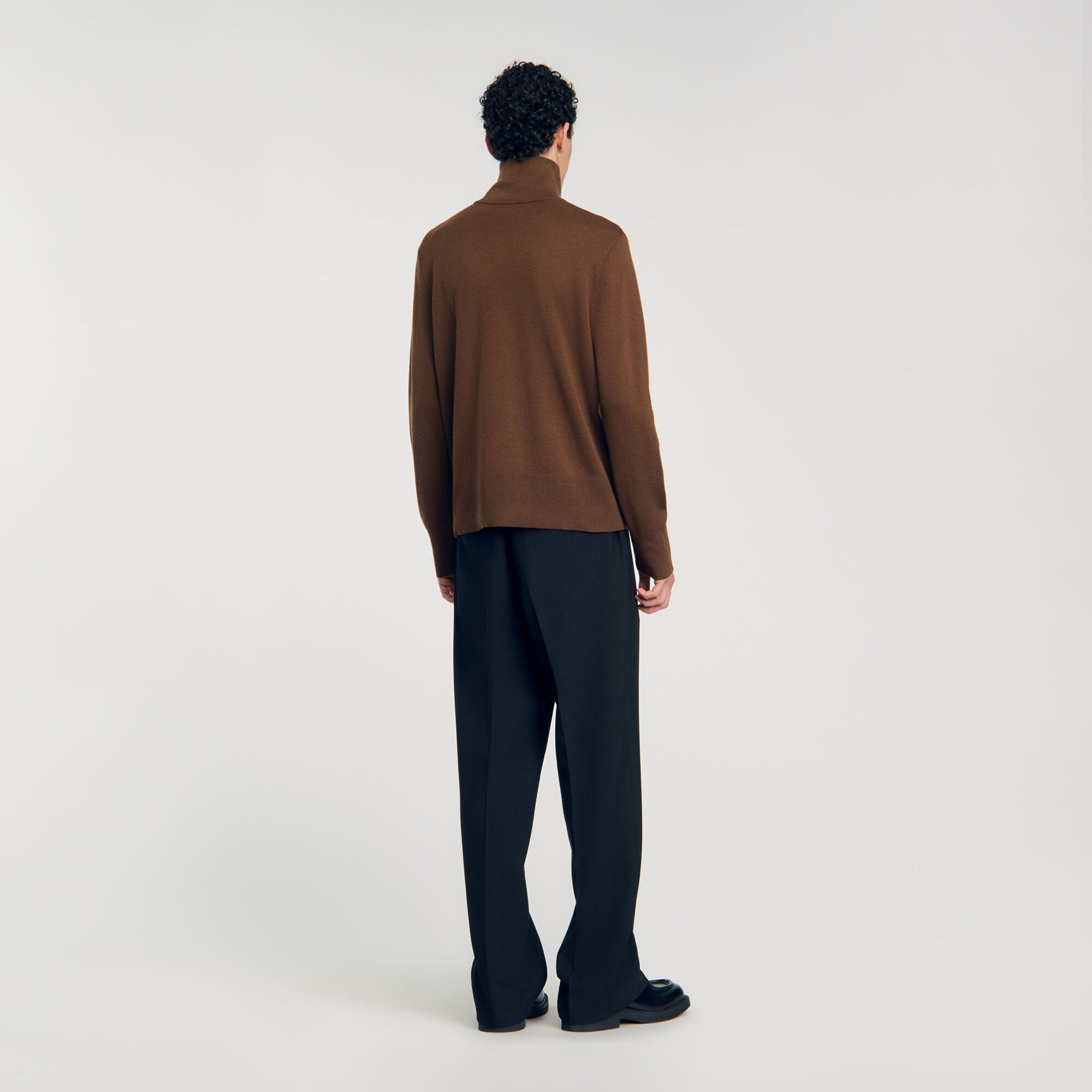Cardigan met rits van wol - Man | Sandro