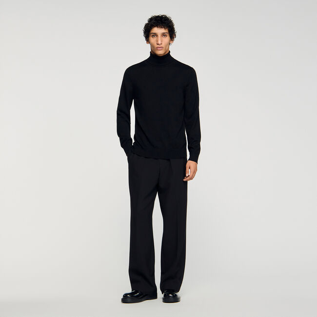 Roll neck wool sweater