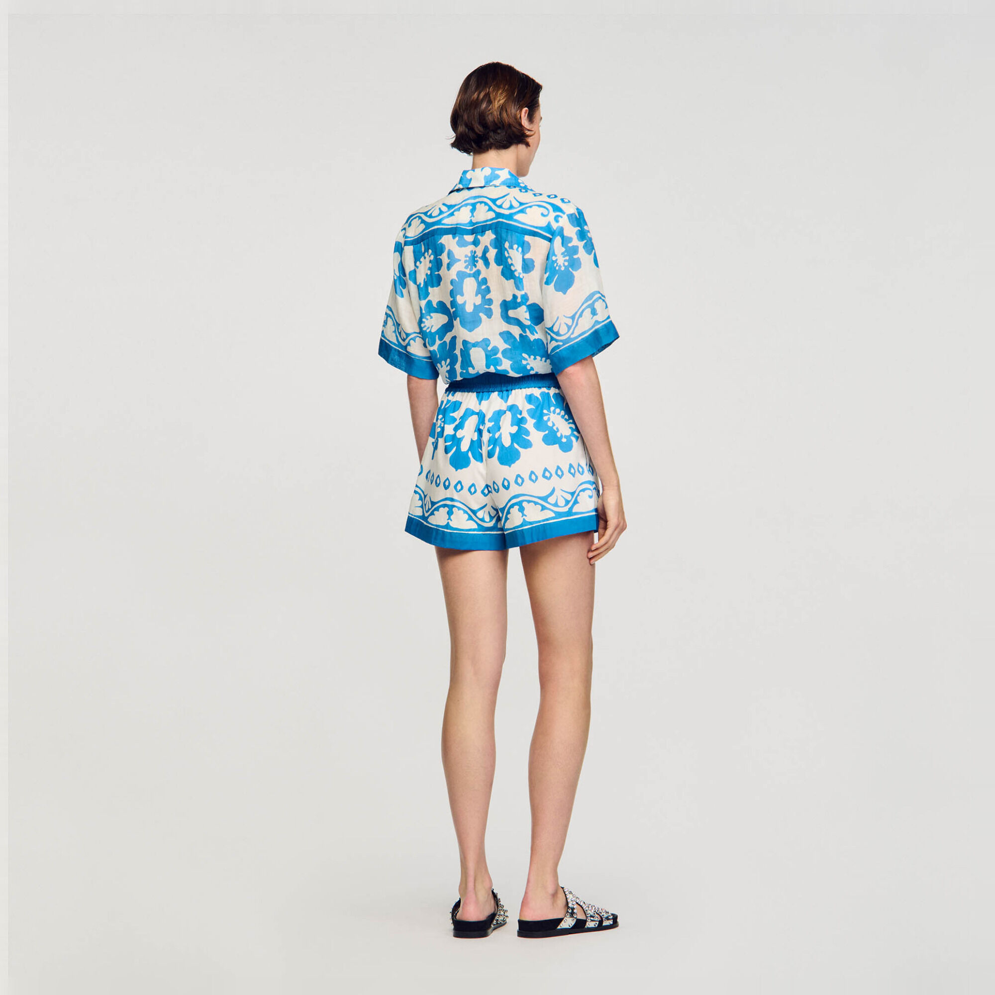 Short wijd met print