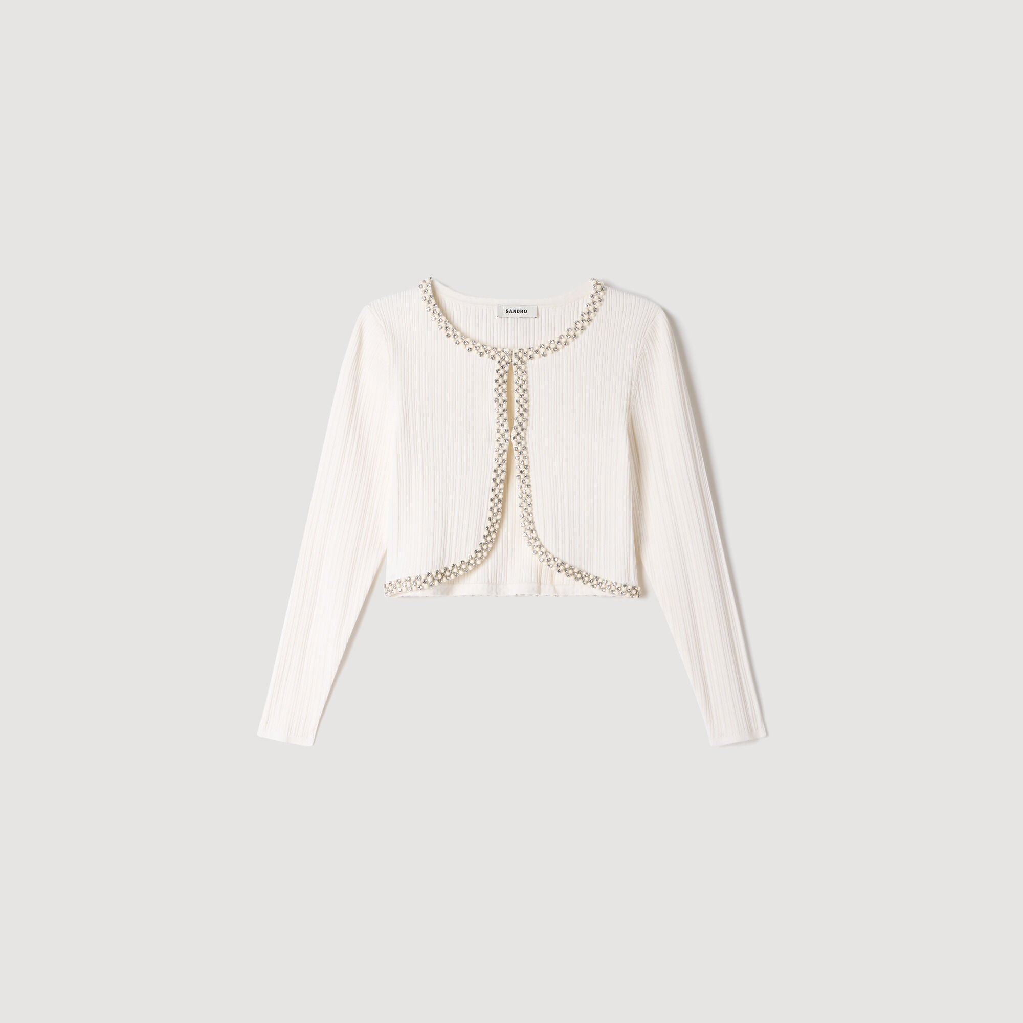 Kort vest met parels en stras