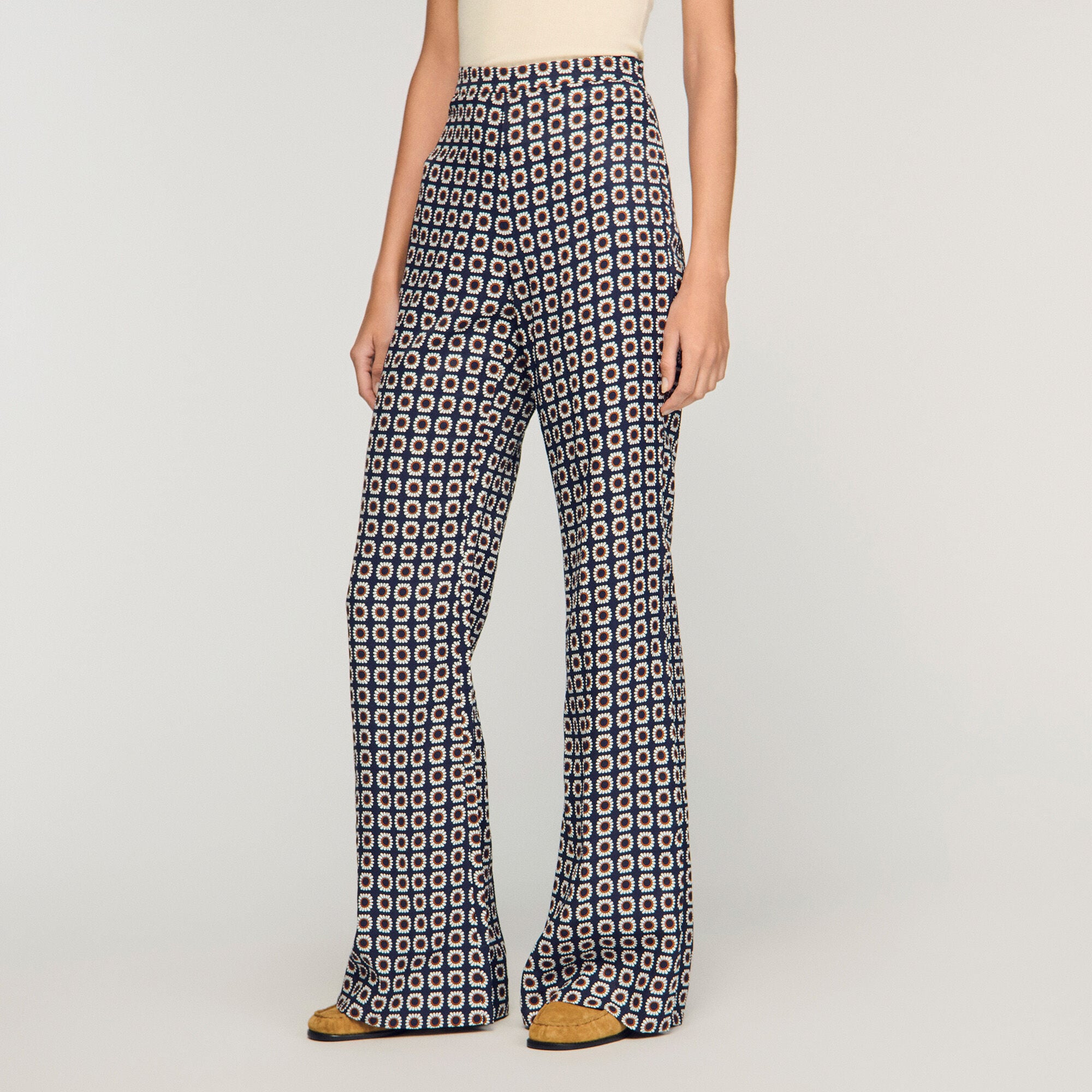 Pantalon soepel bloemenprint