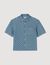 Square cross denim overhemd