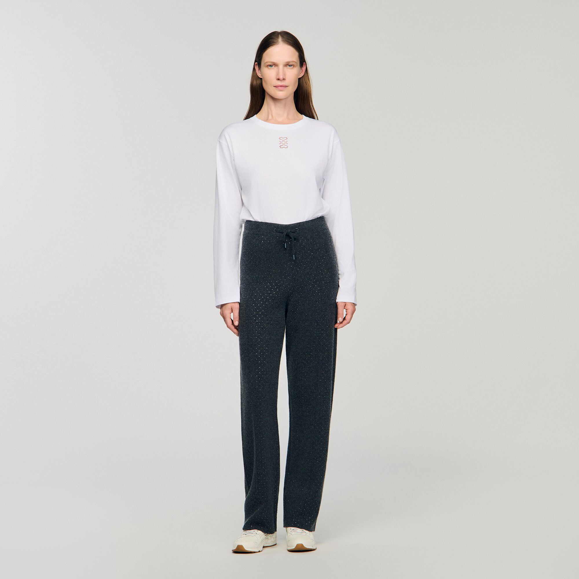 Tricot broek met stras
