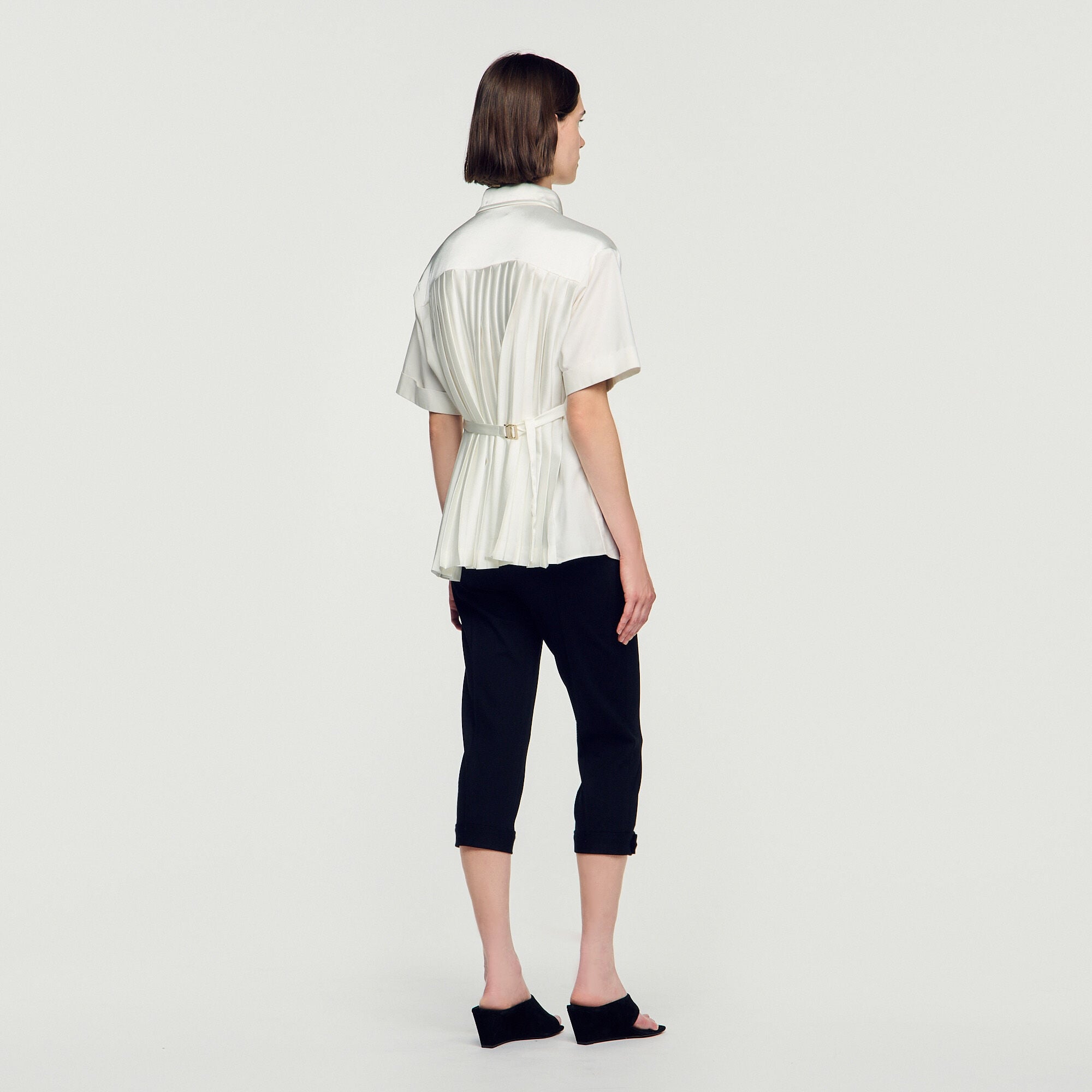 Overhemdblouse geplooid rugpand - Vrouw | Sandro
