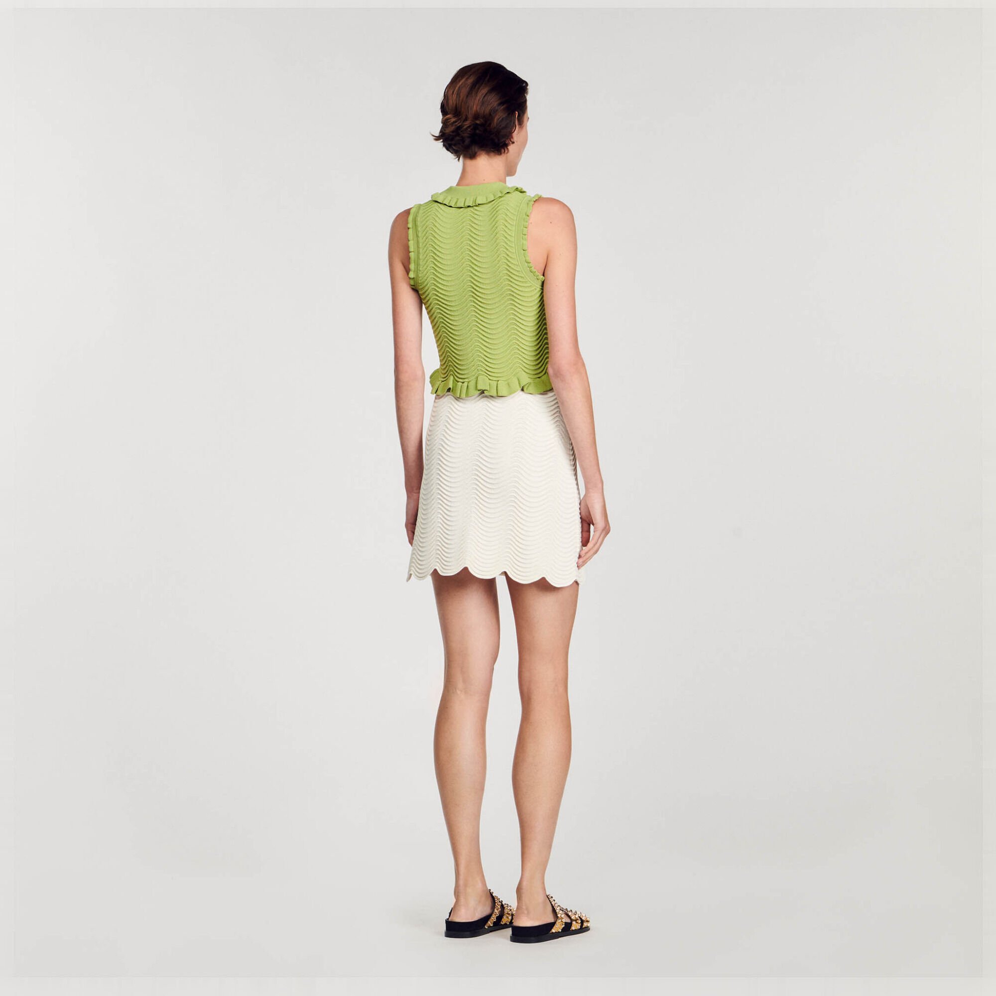 Gebreide mouwloze top