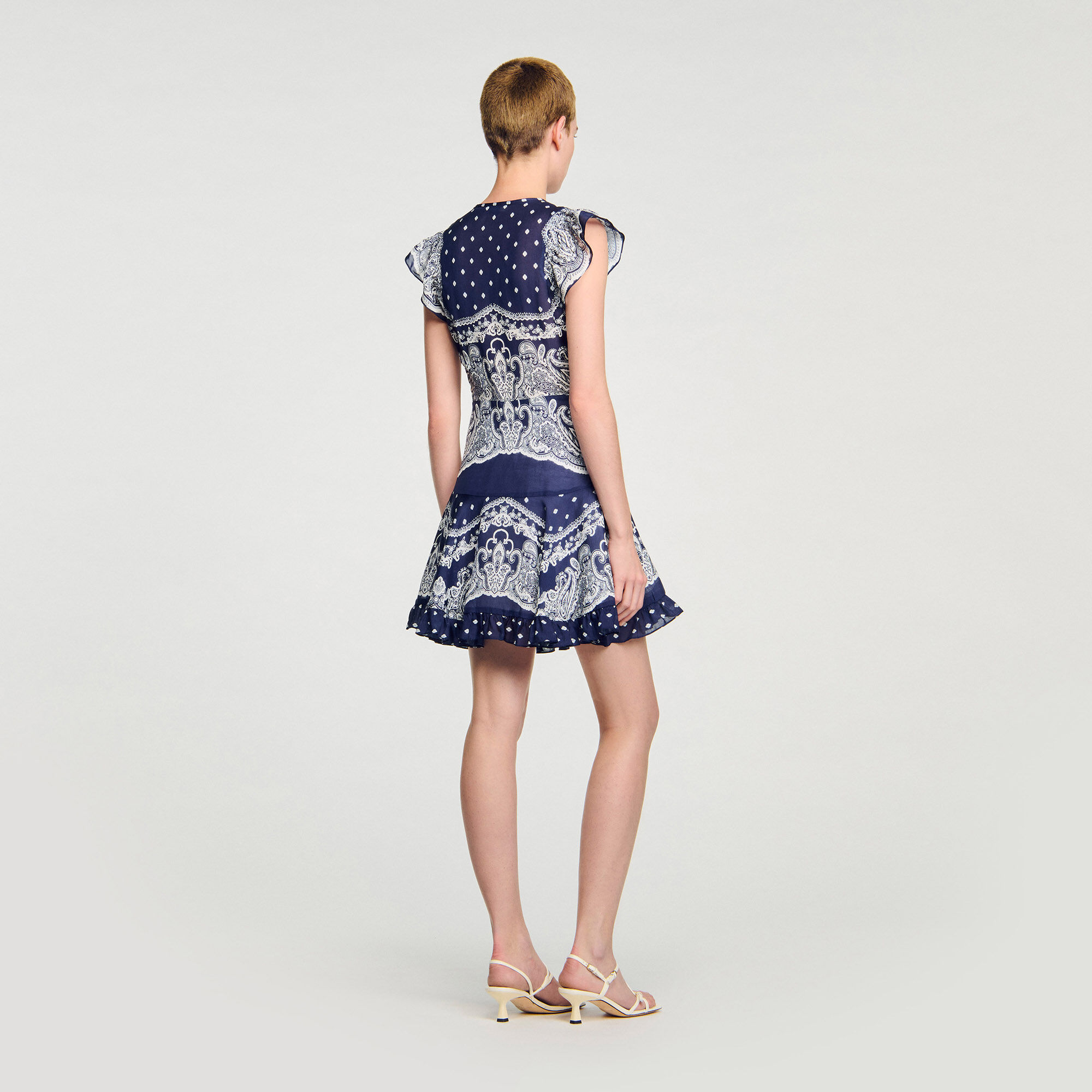 Korte jurk bandana print