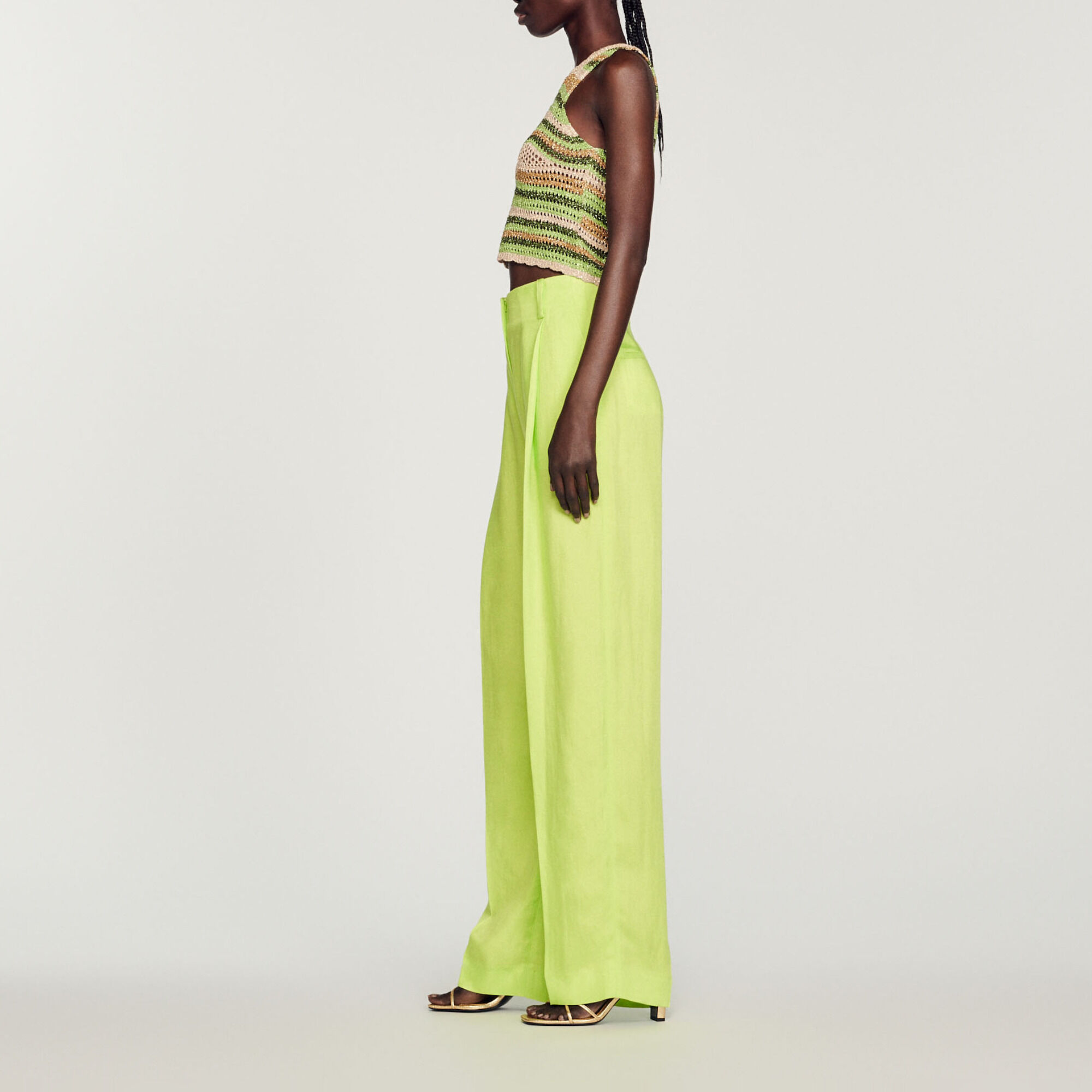 Pantalon met hoge taille