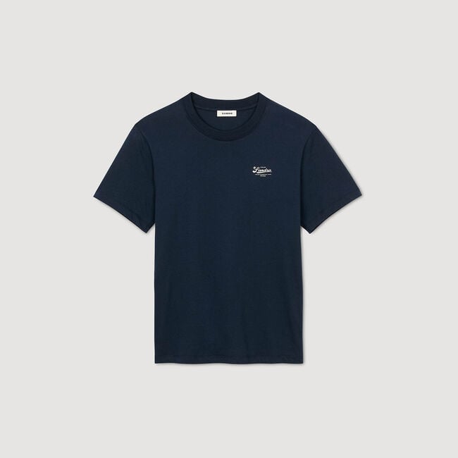 T-shirt met logo-applicatie