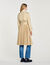 Plissé trenchcoat met riem