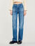 Verbleekte wijd uitlopende jeans