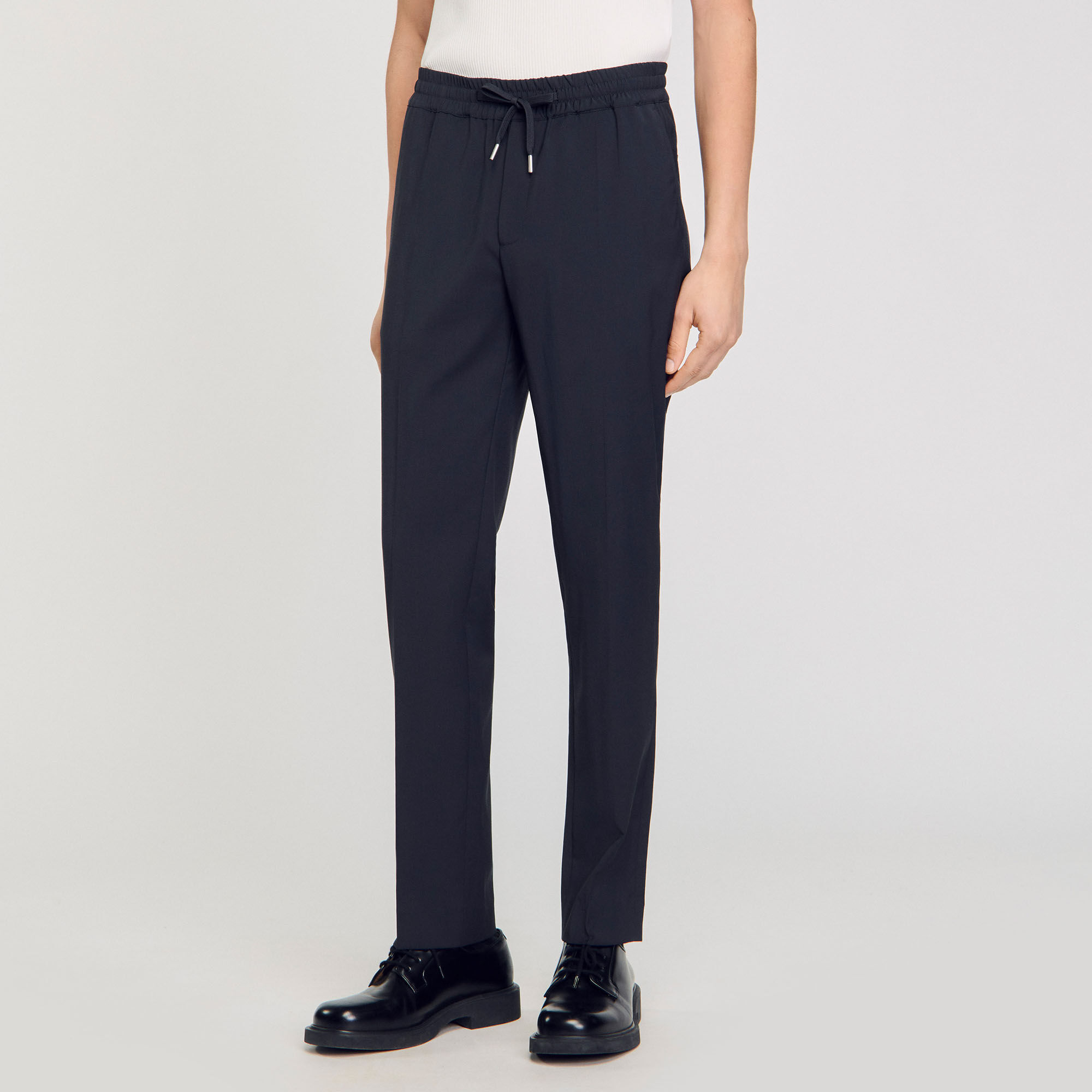 Rechte pantalon met elastiek