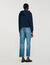 Sweatshirt gebreid en denim