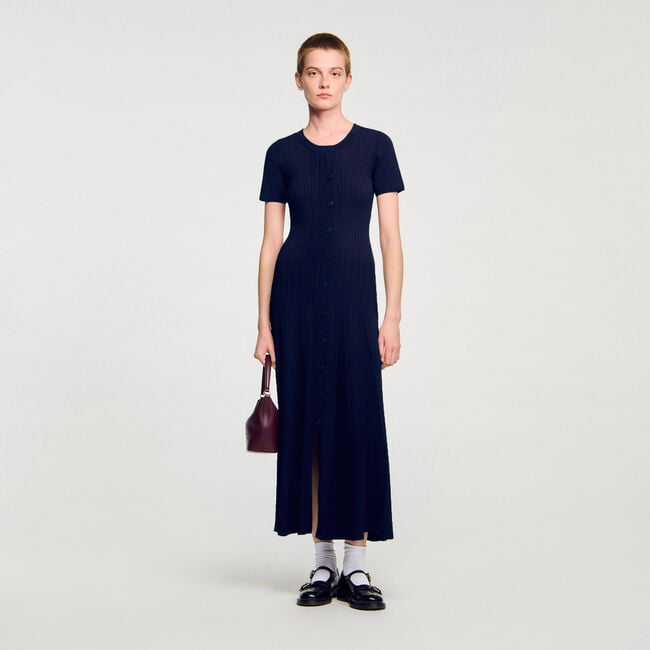 Lange tricot jurk