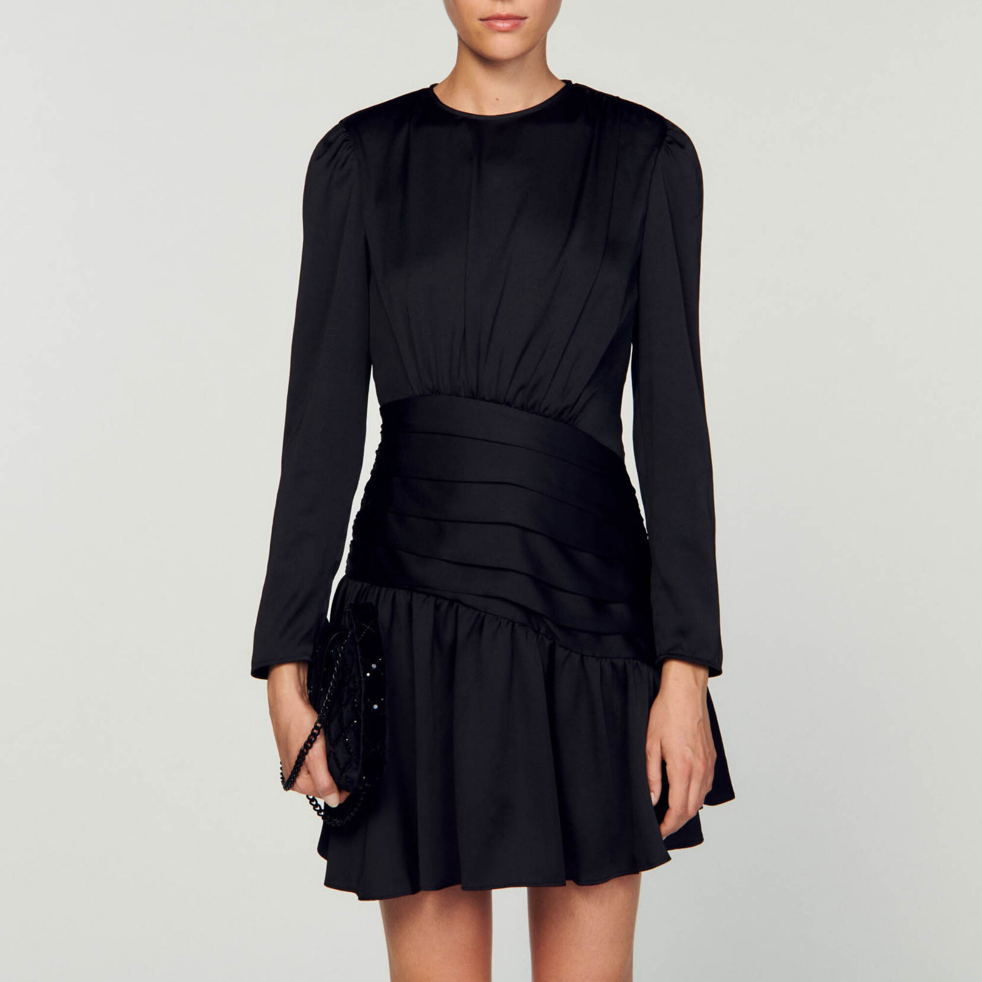 Korte gedrapeerde jurk