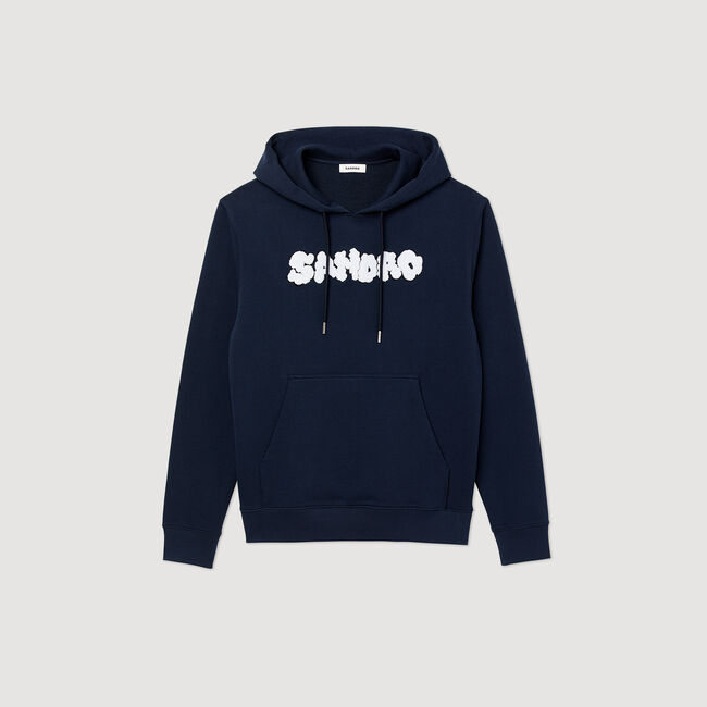Hoody met geborduurd Sandro-logo