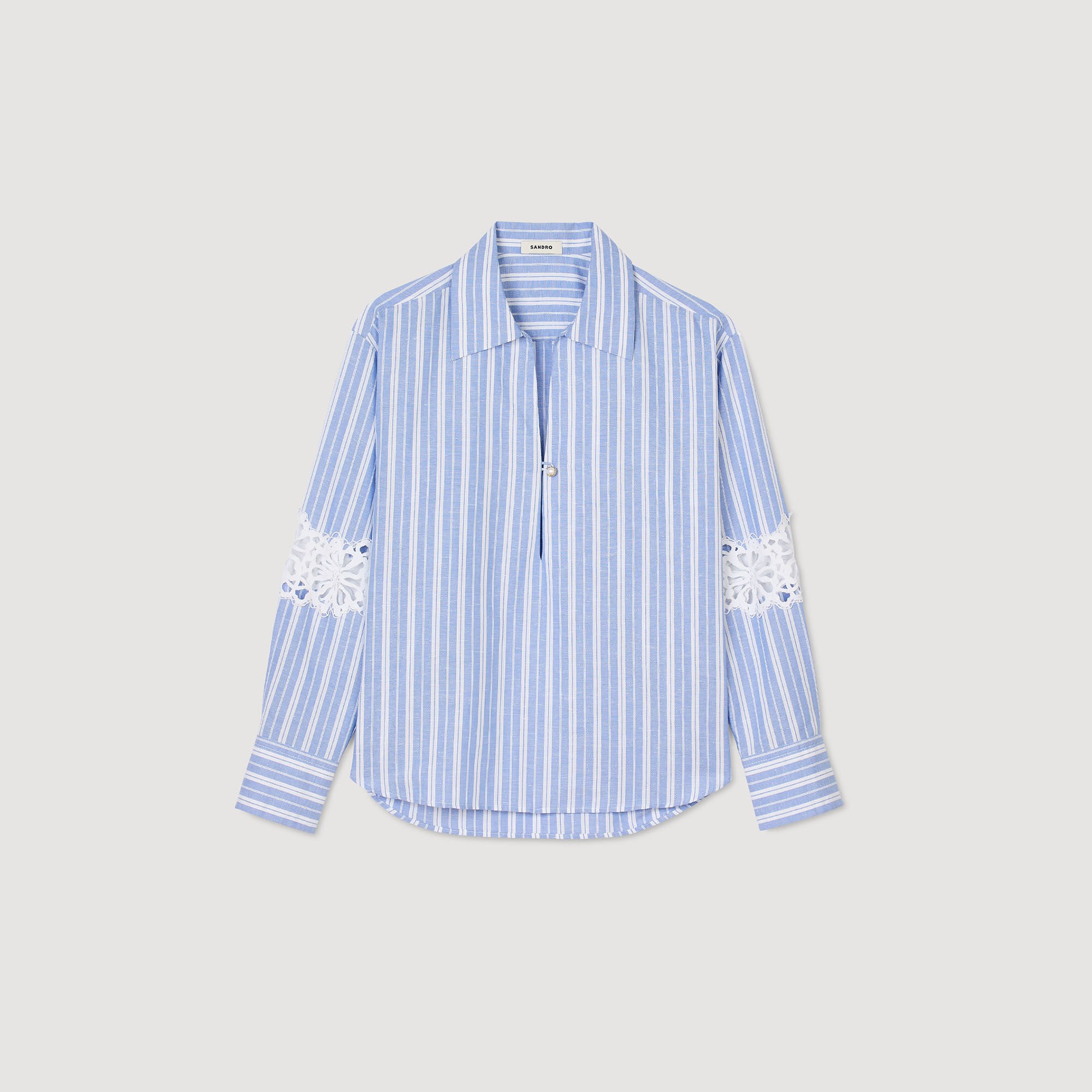 Overhemdblouse gestreept