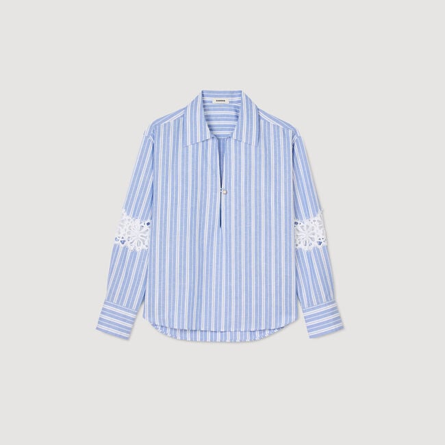 Overhemdblouse gestreept