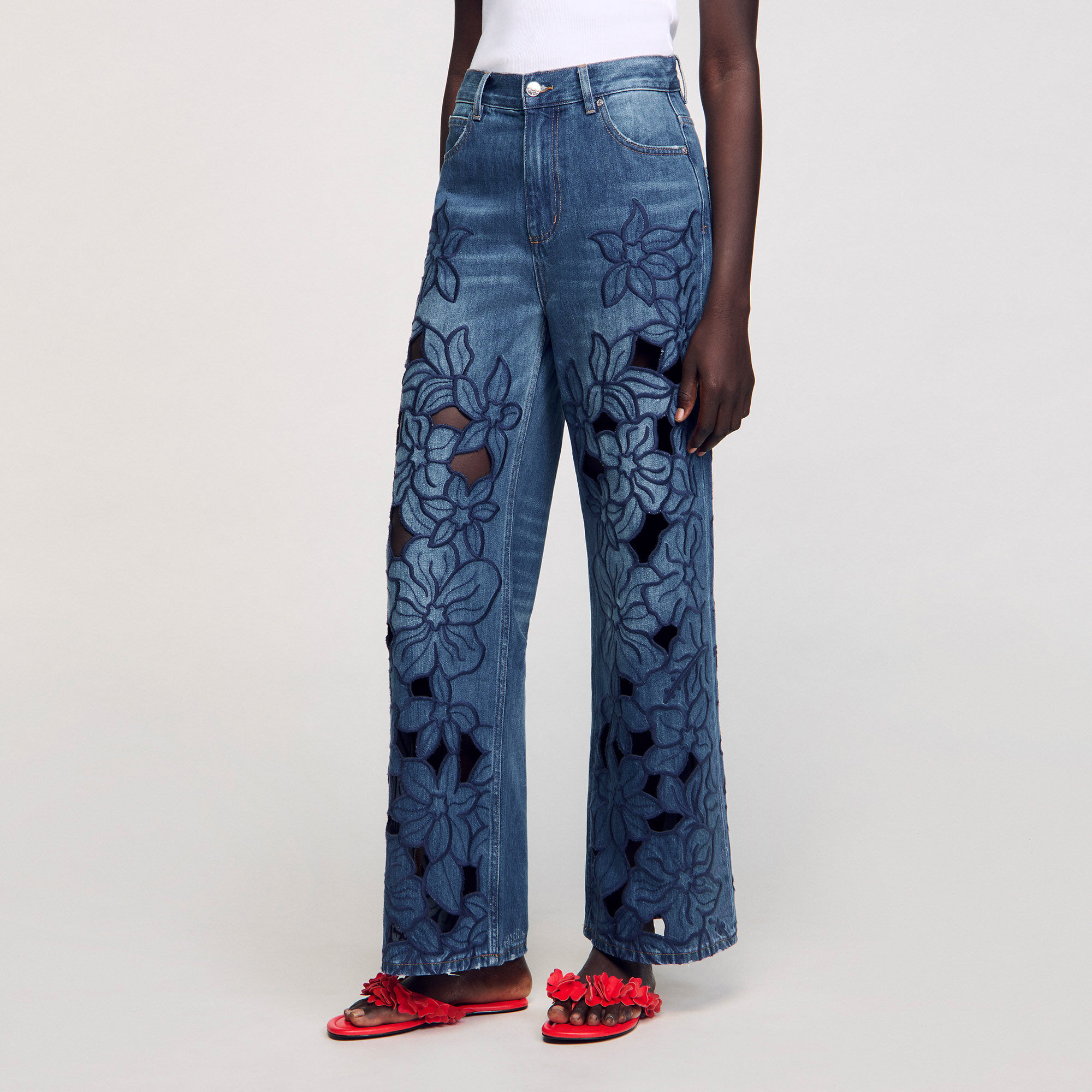 Geborduurde jeans