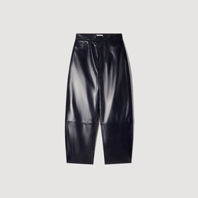 Leren barrel broek