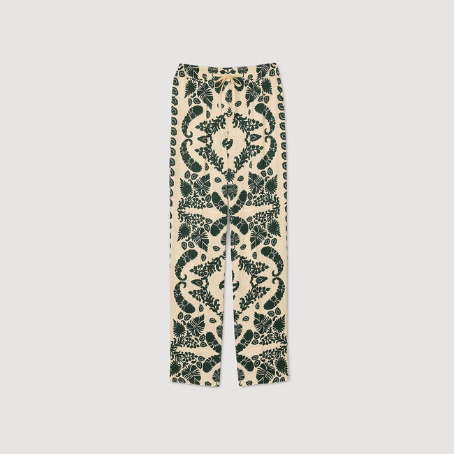 Pantalon met bloemenprint