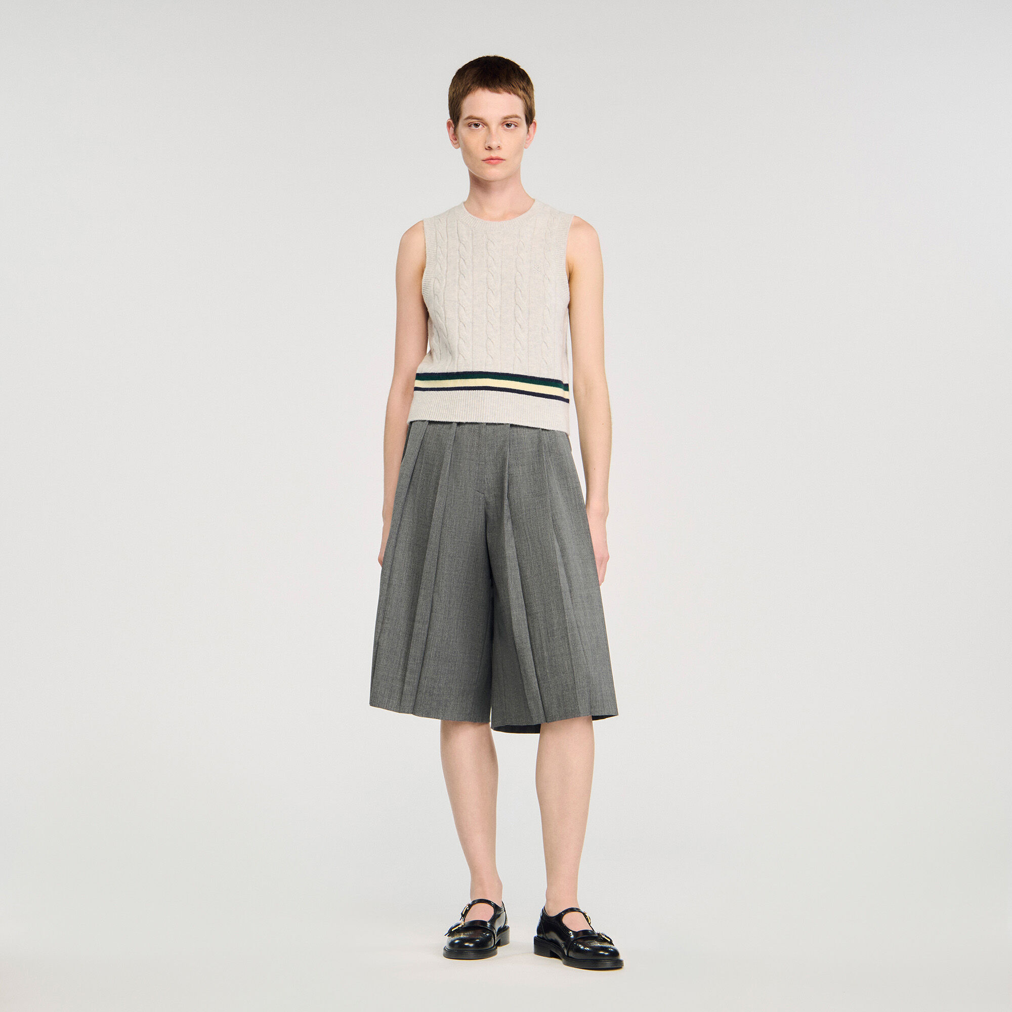 Lange geplooide short