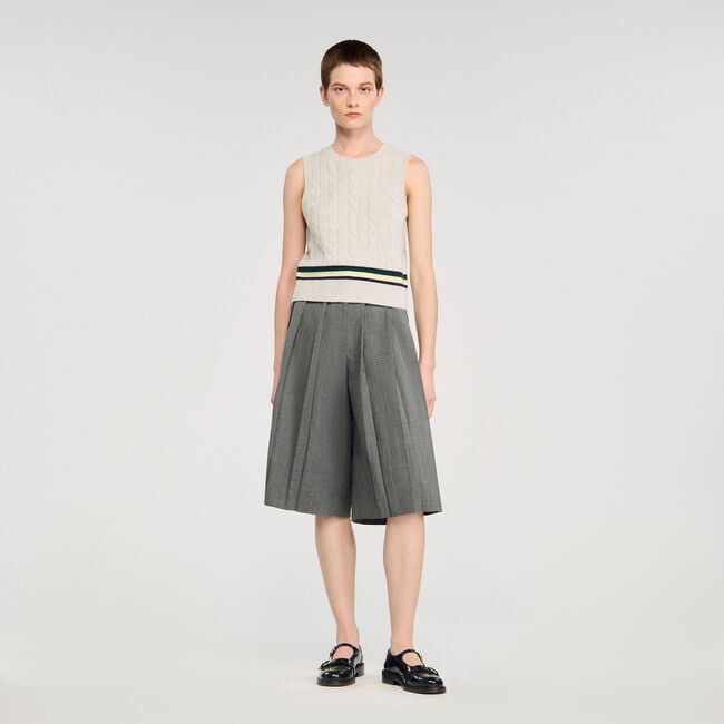 Lange geplooide short