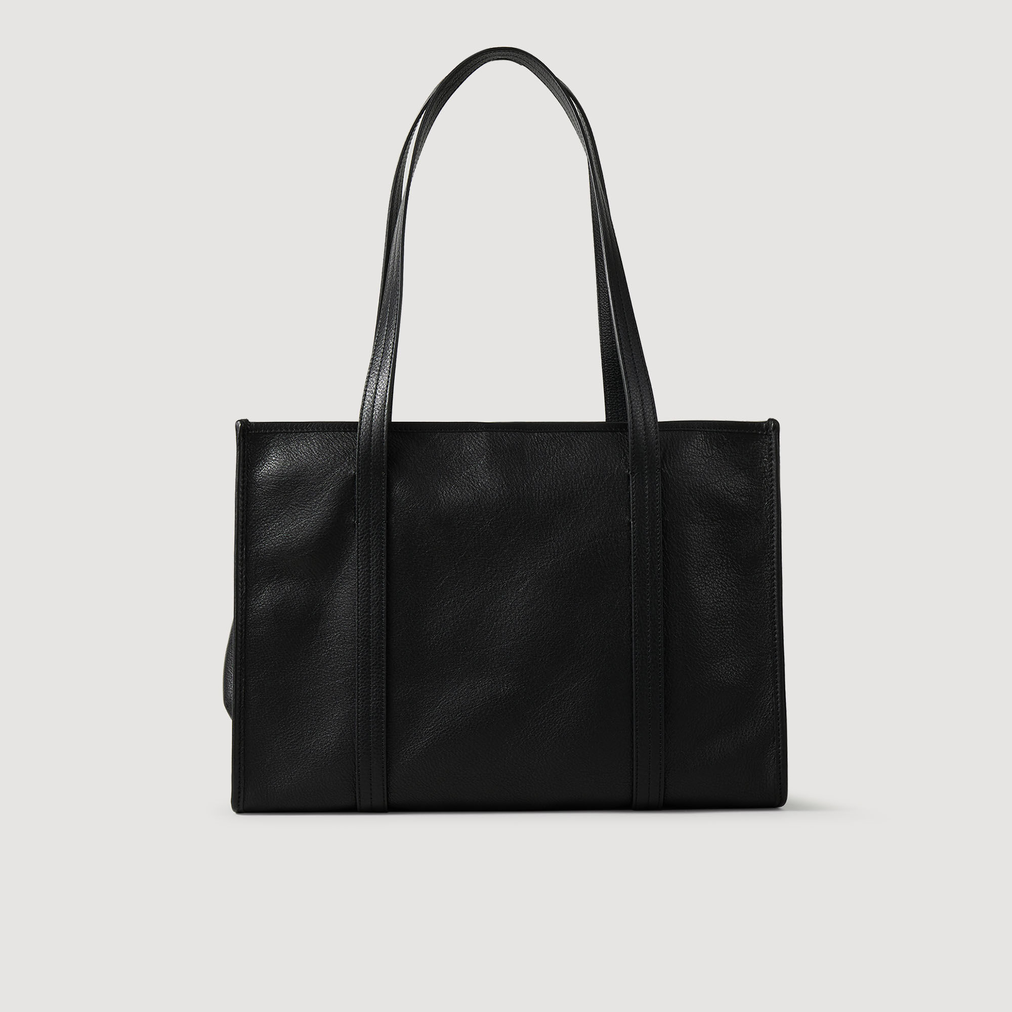 Shopper tote bag soepel leer