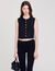 Korte top geplooid