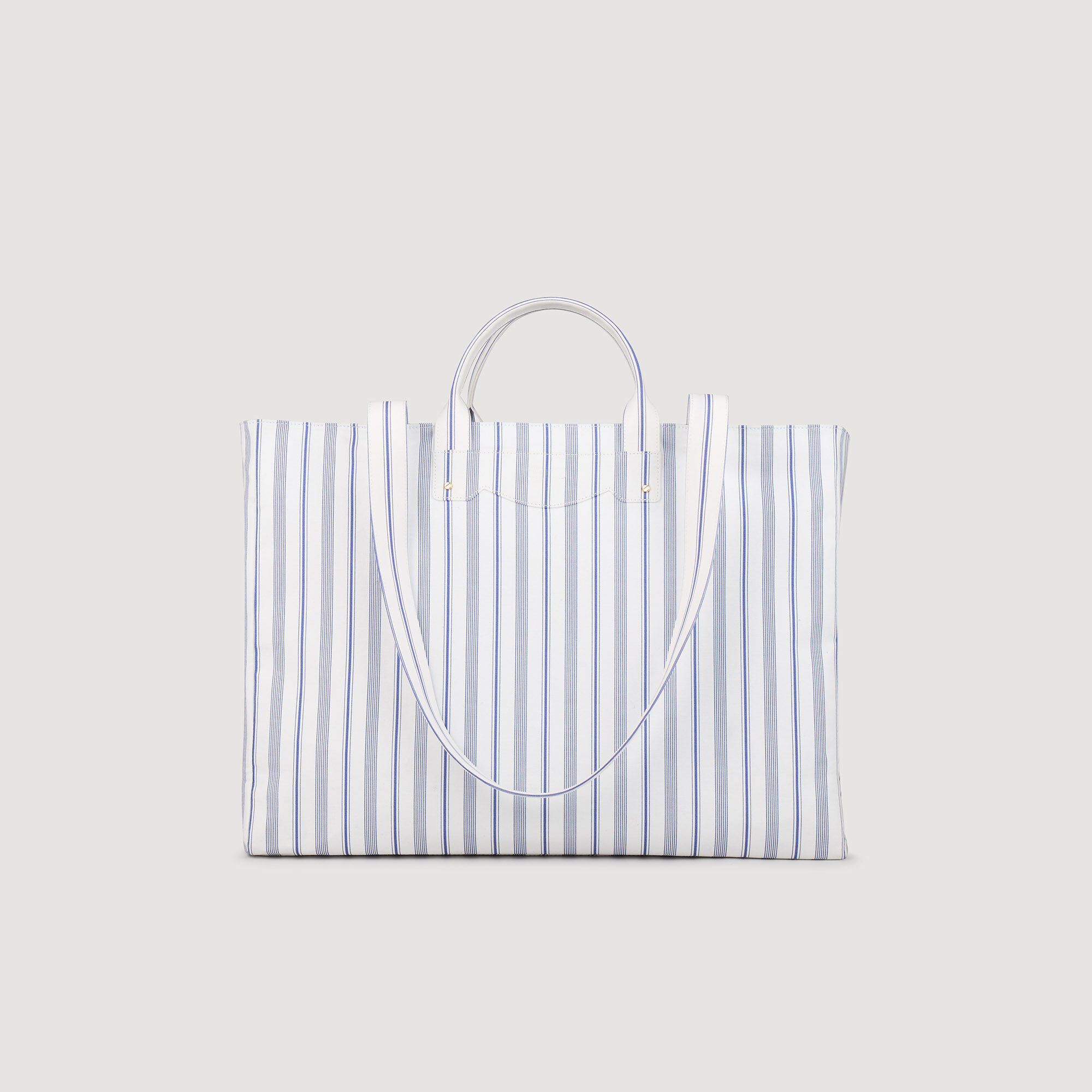 Shopper van gestreepte stof