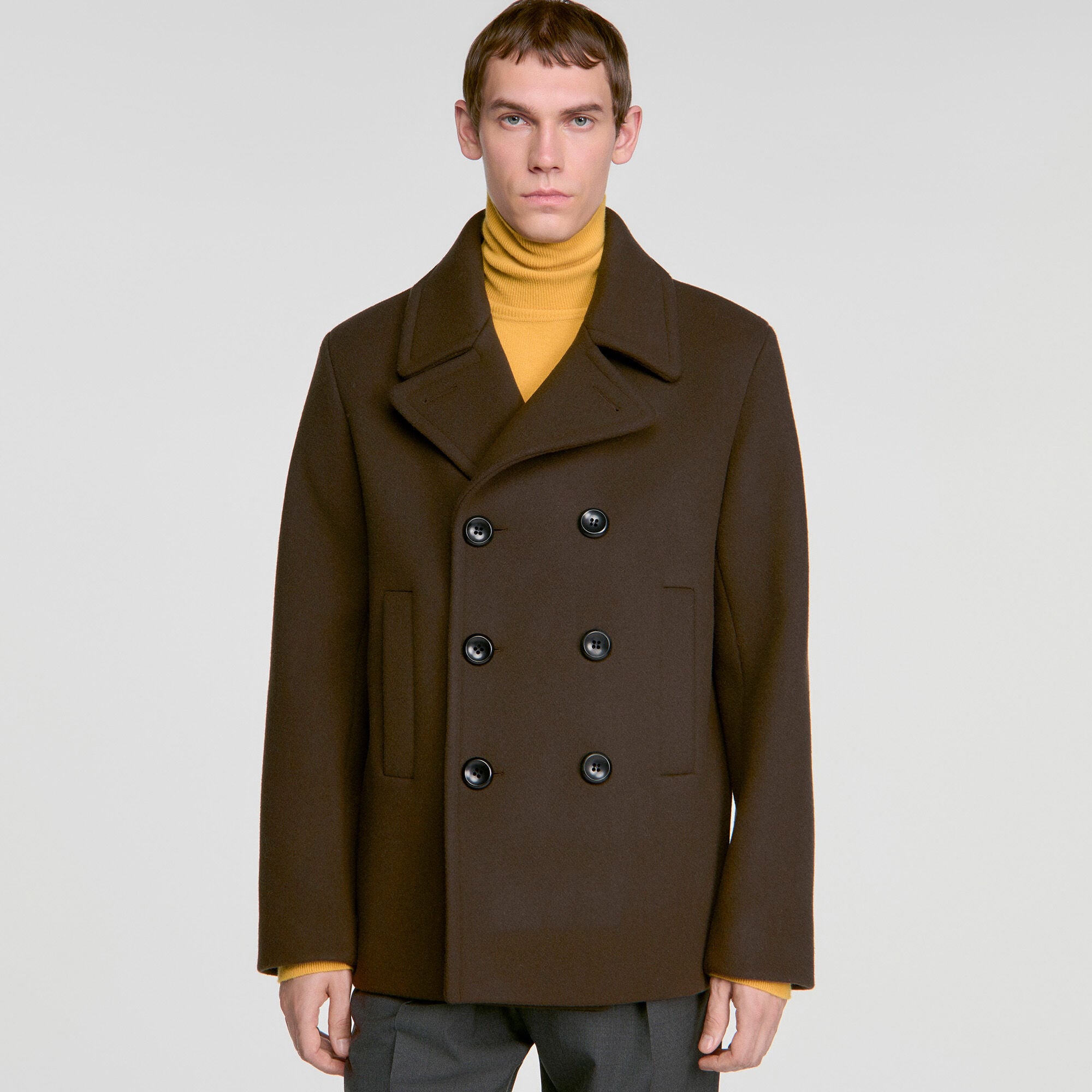 Wollen caban jas dubbele sluiting - Man | Sandro
