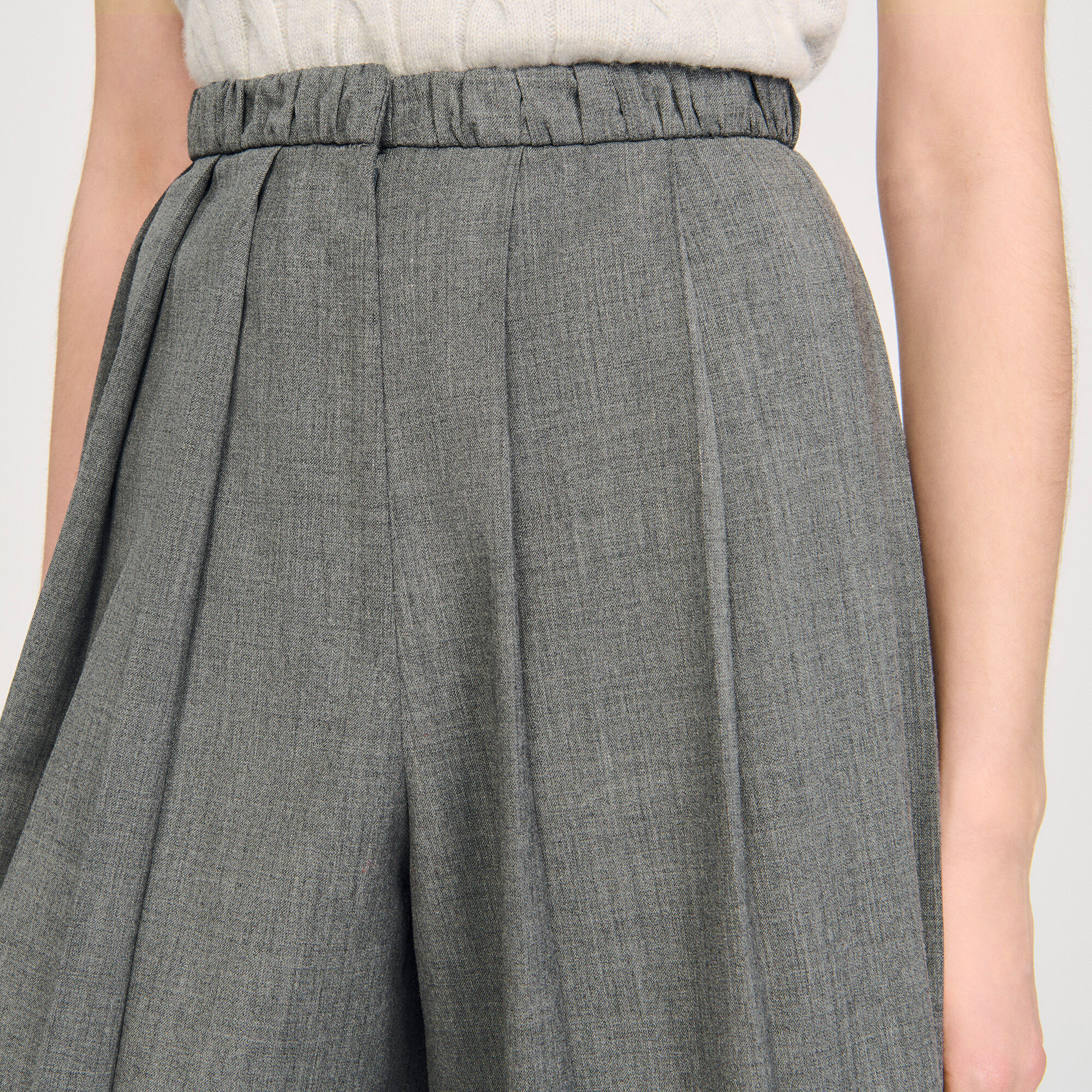 Lange geplooide short